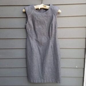 Classic Sleeveless Gray Sheath Dress - Brand Unknown